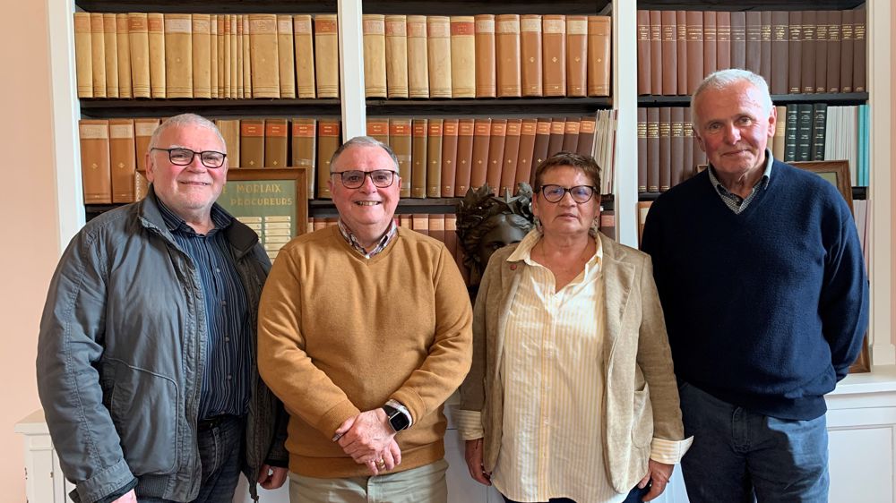 De gauche à droite : Alain Hindre, Joël Prietz, Chantal Larvor et Jean-Claude Hirrien.