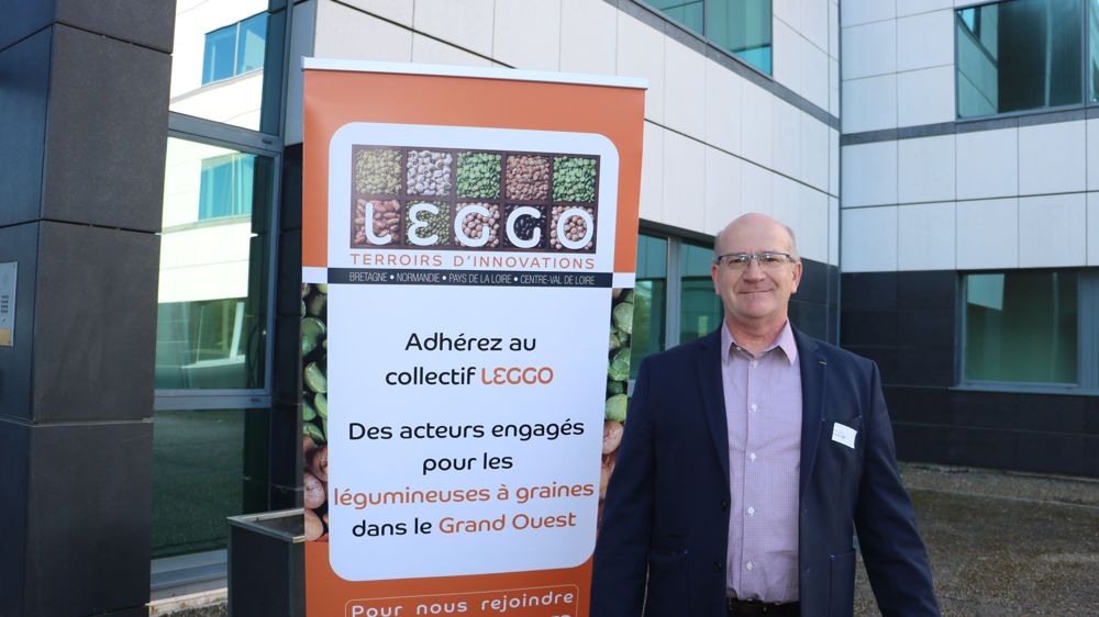 Jean-René Menier, président de Leggo, est agriculteur dans le Morbihan et a réalisé des essais de culture de légumineuses en graines sur son exploitation.