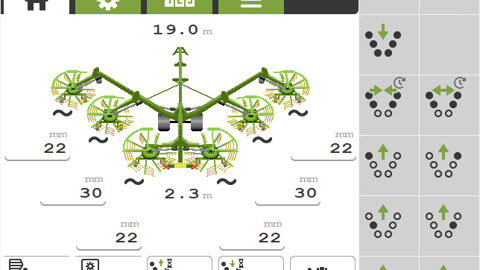 Cette nouvelle interface est inaugurée sur les andaineurs Swadro TC 2000. Elle devrait s'étendre au reste des machines Krone sur les deux prochaines années.