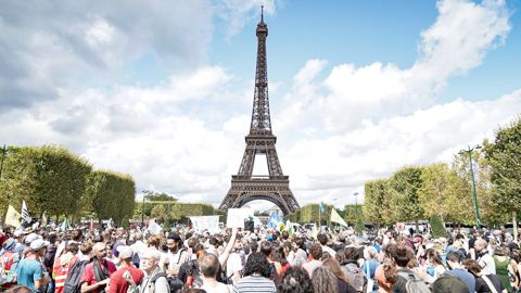 Le Convoi de l'eau a rassemblé plus d'un millier de personnes ce samedi 26 août 2023 à Paris. Le Convoi de l'eau a rassemblé plus d'un millier de personnes ce samedi 26 août 2023 à Paris.