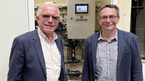 A gauche, Denis Pelé, président du négoce Pelé Agri-Conseil, préside la société Negocene créée avec Ocene, présidée par Jean-Philippe Crocq.