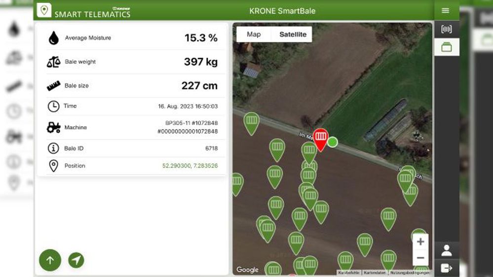 Agritechnica 2023 : l'application Krone SmartBale localise les balles au champ Agritechnica 2023 : l'application Krone SmartBale localise les balles au champ