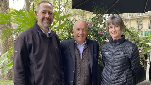 Hennie Greyling, en charge des ventes en Europe et en Asie chez AECI Plant Health, Marc Loré, business developer en Europe, et Karin Stoll, chargée des ventes à l’international.