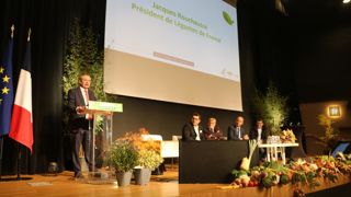 Jacques Rouchaussé, clôturant le soixante-sixième congrès de Légumes de France, son dernier en tant que président.