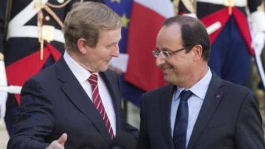 A l'Elysée, François Hollande avec le premier ministre irlandais.  