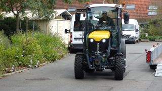 Le Keestrack B1E en présentation à la direction des espaces verts et de l'environnement de la ville de Paris le 19 octobre 2023.
