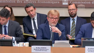 Marc Fesneau était auditionné par la commission des affaires économiques de l'Assemblée nationale, le 6 décembre 2023. Marc Fesneau était auditionné par la commission des affaires économiques de l'Assemblée nationale, le 6 décembre 2023.