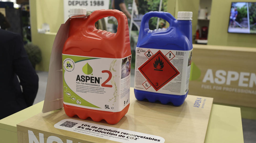 Les nouveaux carburants Aspen comprenant 10 % de matières renouvelables, ont été présentés sur le salon Paysalia en décembre 2023.