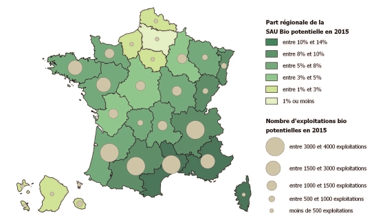Dynamique régionale de conversion à l'agriculture biologique.
