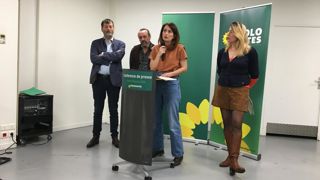 Daniel Salmon, Benoît Biteau, Marine Tondelier et Marie Pochon ont présenté leurs propositions pour le renouvellement des générations agricoles, le 15 février 2024 à Paris. Daniel Salmon, Benoît Biteau, Marine Tondelier et Marie Pochon ont présenté leurs propositions pour le renouvellement des générations agricoles, le 15 février 2024 à Paris.