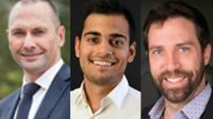 De gauche à droite : Frédéric Grimault, directeur des ventes internationales et du développement business d’Olmix Plant Care, Alexandre-Paul Civard, chef des ventes et du développement, ingrédients et traitements de semences, et Félix Forté, responsable commercial des zones Europe du Sud et région méditerranéenne, rejoignent Olmix Plant Care.