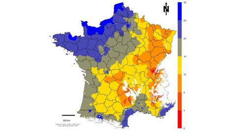 Ecart à la médiane olympique 4 ans de l’atteinte des dates des premières récoltes