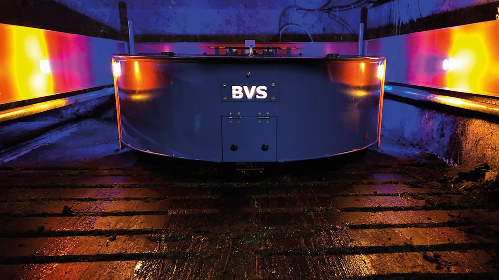 Le BVS, guidé par laser et pilotable à distance, garantit une propreté constante Le BVS, guidé par laser et pilotable à distance, garantit une propreté constante