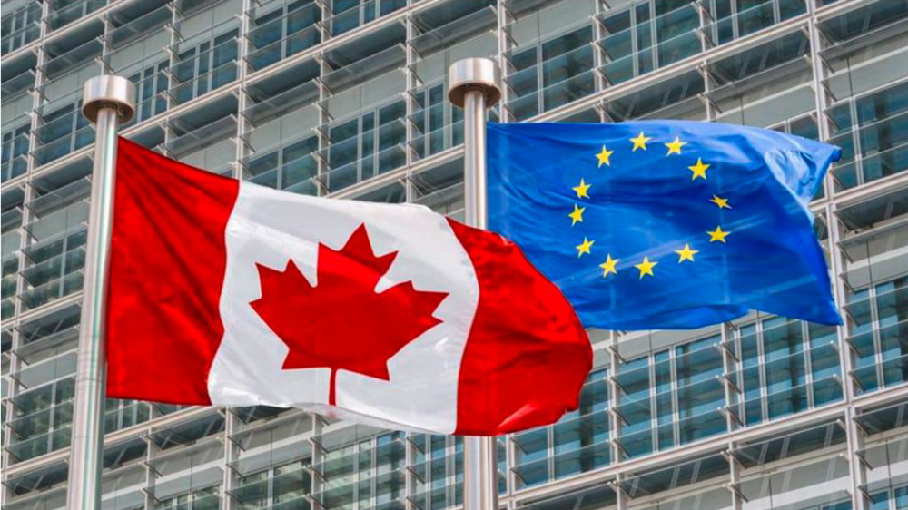 Drapeaux du Canada et de l'UE Drapeaux du Canada et de l'UE