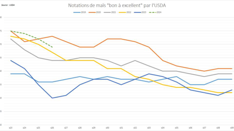 L'état des cultures américaines de maïs se dégrade