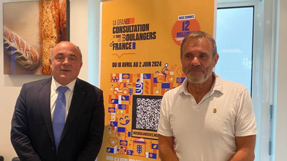 Dominique Anract, président de la Confédération nationale de la boulangerie-pâtisserie française et Pascal Rigo, entrepreneur boulanger.