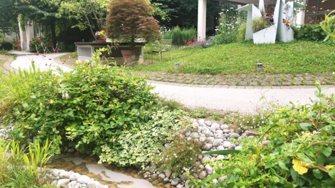 Lors de l’assemblée générale de Jardins & Santé, Anne Surdon, paysagiste de l'hôpital Cognacq-Jay (Paris 15e), a fait visiter le jardin d'inspiration japonaise : "Un hôpital autour d'un jardin, vu de toutes les chambres des patients." Lors de l’assemblée générale de Jardins & Santé, Anne Surdon, paysagiste de l'hôpital Cognacq-Jay (Paris 15e), a fait visiter le jardin d'inspiration japonaise : "Un hôpital autour d'un jardin, vu de toutes les chambres des patients."