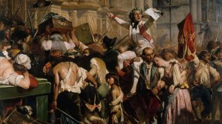 Les vainqueurs de la Bastille devant l'Hôtel de Ville, le 14 juillet 1789 par Paul Delaroche. Les vainqueurs de la Bastille devant l'Hôtel de Ville, le 14 juillet 1789 par Paul Delaroche.