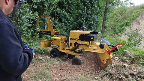 Les rogneuses de souche Rayco en démonstration Les rogneuses de souche Rayco en démonstration