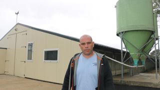 Aurélien Bernier projette d'investir 120 000 € pour construire un préau de 400 m², aidé par sa coopérative.