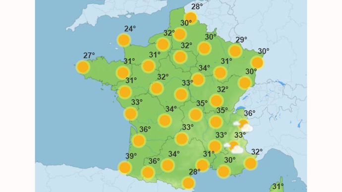 Nouvel épisode de fortes chaleurs en fin de semaine