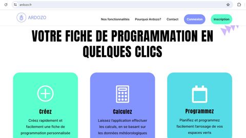 L'appli web Ardozo est lancée par Eric Porcher pour aider les gestionnaire d'arrosage automatique à affiner la programmation. L'appli web Ardozo est lancée par Eric Porcher pour aider les gestionnaire d'arrosage automatique à affiner la programmation.