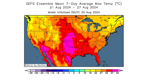 La Corn Belt risque de subir des températures excessives.