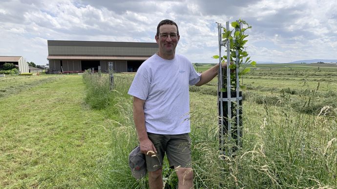 Sébastien Guth, de l'EARL des Quatres Vents, dans le Bas-Rhin.