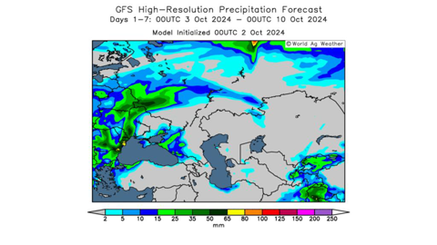 Des pluies sont annoncées à l'ouest de la Russie.
