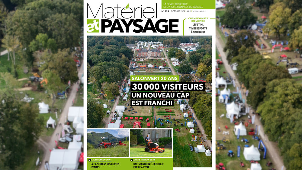 À la Une de Matériel et Paysage : le plein de nouveautés à Salonvert