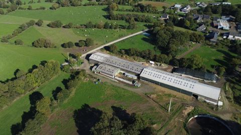 Vue aérienne du Gaec MPJ Horvais 35