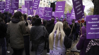 La Confédération paysanne du Finistère partciipe à Quimper pour la marche contre les violences faites aux femmes. (Image d'illustration de la manifestation du 23 novembre 2024 à Paris) La Confédération paysanne du Finistère partciipe à Quimper pour la marche contre les violences faites aux femmes. (Image d'illustration de la manifestation du 23 novembre 2024 à Paris)