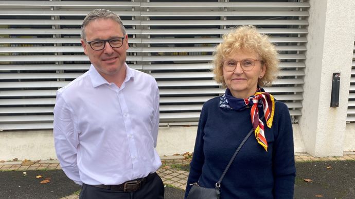 Jérôme Condamy, directeur général de Terre Bocage Gâtinais depuis bientôt un an, et Corinne Bonnet, présidente de la coopérative francilienne, ont animé l'assemblée générale qui s'est tenue mardi 26 novembre à Nemours (Seine-et-Marne).