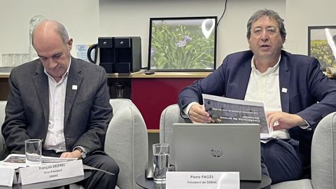 Pierre Pagès, président de Semae (à droite) et François Desprez, vice président (à gauche). Pierre Pagès, président de Semae (à droite) et François Desprez, vice président (à gauche).