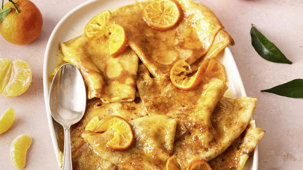 Crêpes Suzette à la clémentine de Corse