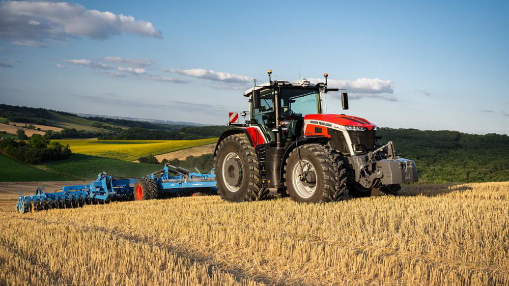 Pour limiter le tassement des sols, le MF9S 425 peut être équipé d’usine d’un équipement de télégonflage.