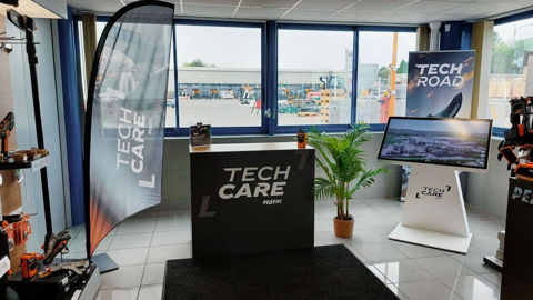 Une vue globale de l'accueil d'un centre « Tech Care » de Pellenc. Une vue globale de l'accueil d'un centre « Tech Care » de Pellenc.