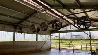 Ventilation installée en aire d'attente.