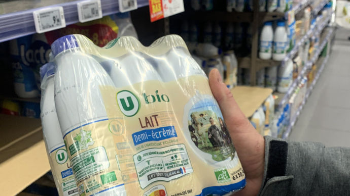 Depuis un an, Biolait enregistre avec ses trois partenaires Système U, Auchan et Biocoop une croissance de 4 %.