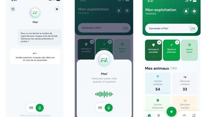 L'agent conversationnel donne directement à l'éleveur l'information demandée.