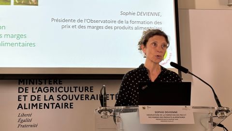 Sophie Devienne, présidente de l'Observatoire de la formation des prix et des marges des produits alimentaires, le 9 juillet.