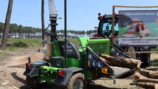 Le broyeur Heizohack HM 8-400 Green Series exposé au salon Forexpo 2025.