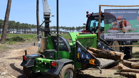 Le broyeur Heizohack HM 8-400 Green Series exposé au salon Forexpo 2025. Le broyeur Heizohack HM 8-400 Green Series exposé au salon Forexpo 2025.