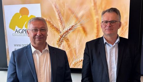 Eric Thirouin et Philippe Heusèle respectivement président et secrétaire général de l'Association générale des producteurs de blé tendre