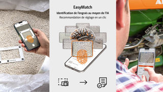 Une simple photo des granulés permet à l'application de donner les réglages à effectuer sur l'outil.