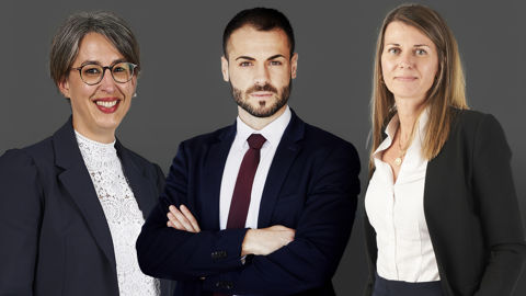 Quitterie Foulet, directrice semences grandes cultures, Anthony Carvalho, DGA en charge des fonctions de pilotage, de conformité et de transformation, et Laëtitia Louis, DRH groupe.