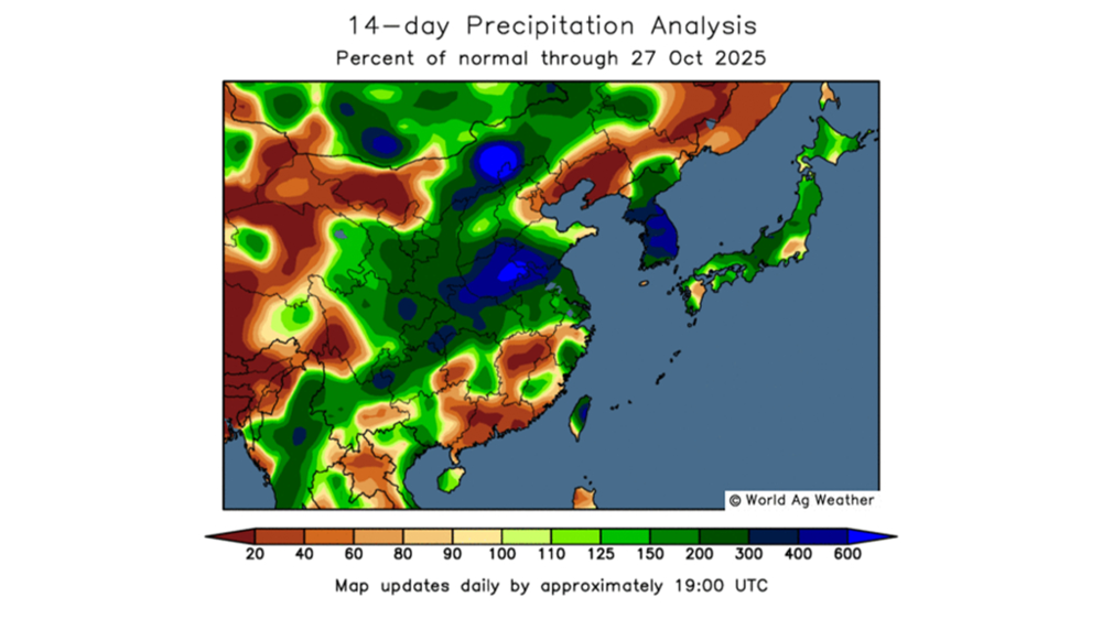 La Chine a subi des excès de pluies critiques.