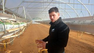 Colin Teychenné veut croire en l'avenir de la fraise française, qui passe, selon lui, par la culture hors sol.