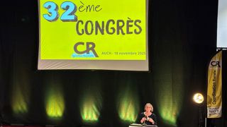 Véronique Le Floc'h a ouvert le 32e congrès de la Coordination rurale le 18 novembre 2025 à Auch. La présidente du syndicat est candidate à sa réélection.