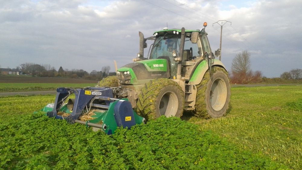 Broyage couvert végétal